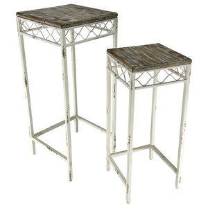 Nested Side Tables / Plant Stands Martinique Set of Two