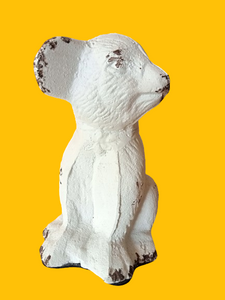 Cast Iron Door Stop / Figurine / Statue Koala Antique White