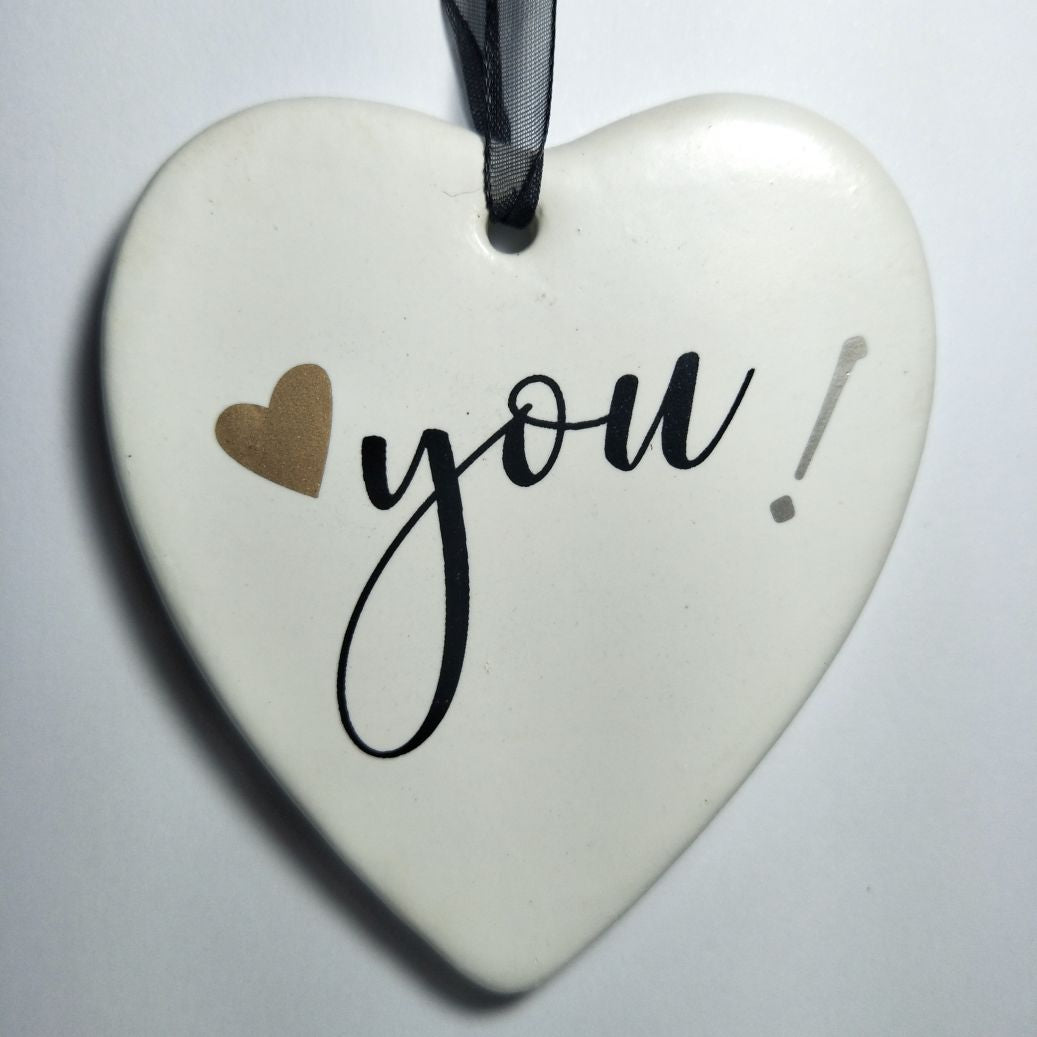 Ceramic Hanging Heart Love You