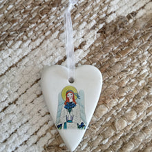 Load image into Gallery viewer, Ceramic Hanging Heart Love and Light Angel
