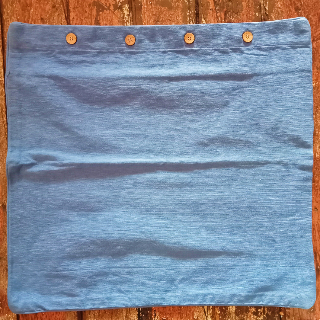 Dusk Blue Euro Cotton Cushion Cover 60x60cm